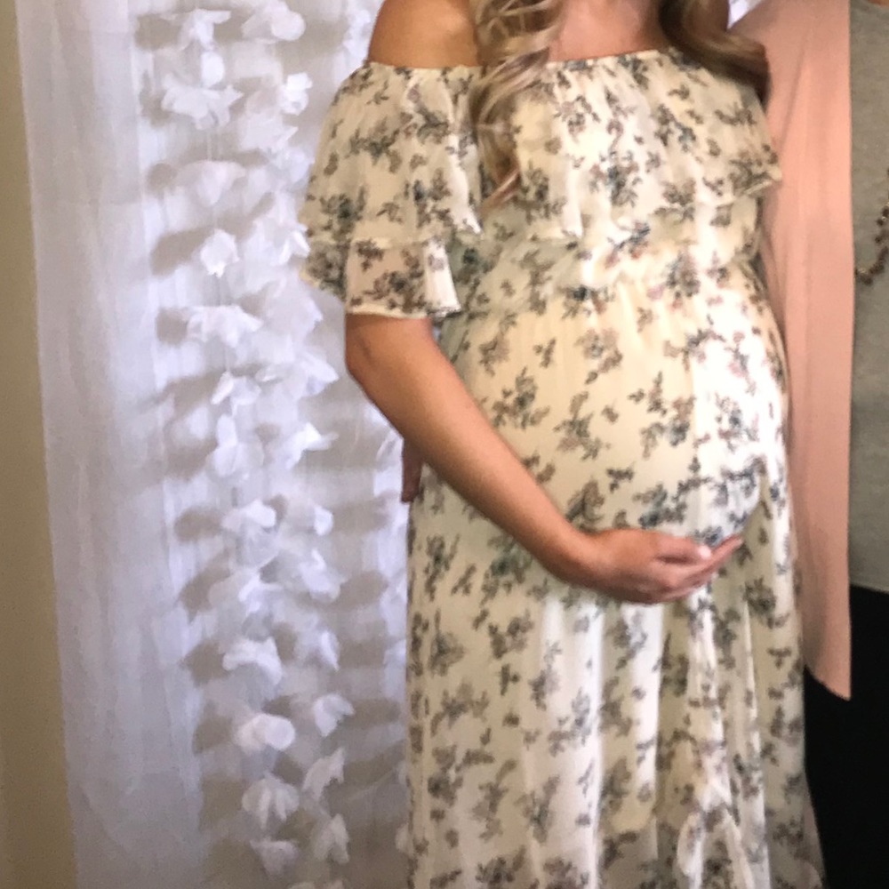 PinkBlush floral maternity dress